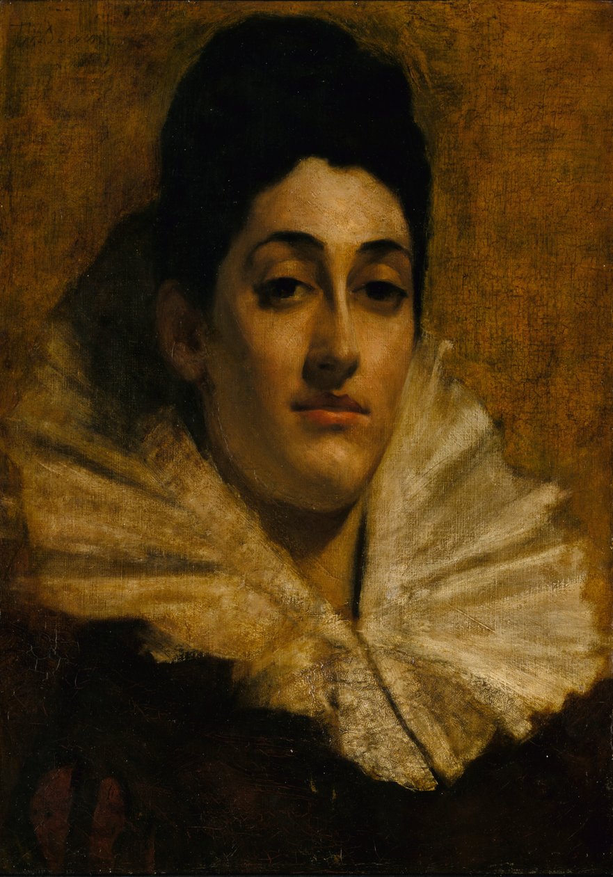 Frances C. Houstonin muotokuva, n. 1880-1889. tekijältä Thomas Wilmer Dewing