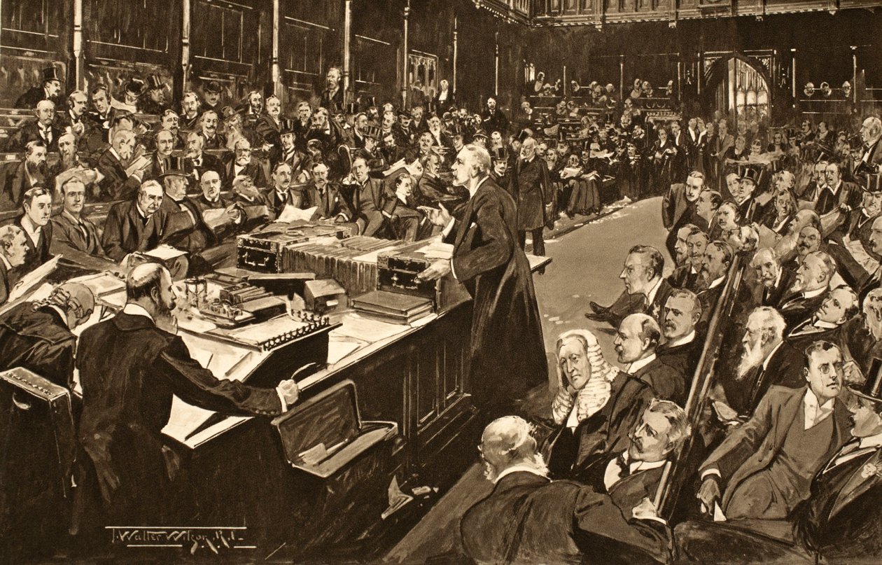 Lords and Commons, jotka saivat Hänen Majesteettinsa alustavan julistuksen, 