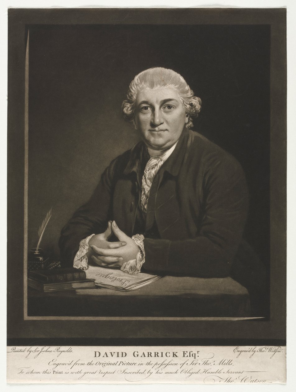 David Garrick, 1779. tekijältä Thomas Watson