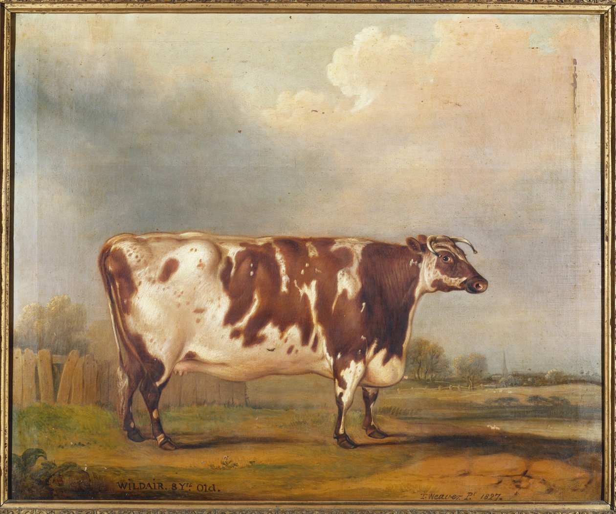 Wildair, kahdeksanvuotias hieho jokimaisemassa, 1827 tekijältä Thomas Weaver