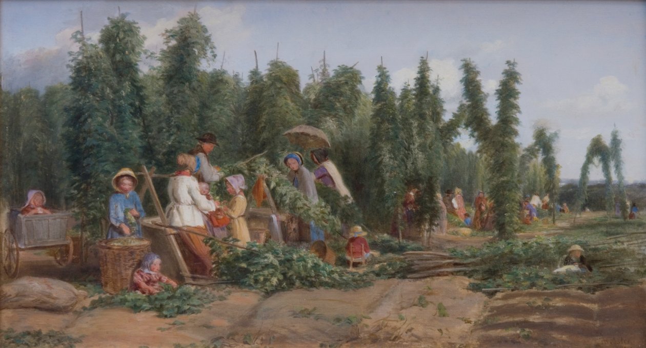 Humalapuutarha, 1858 tekijältä Thomas Webster