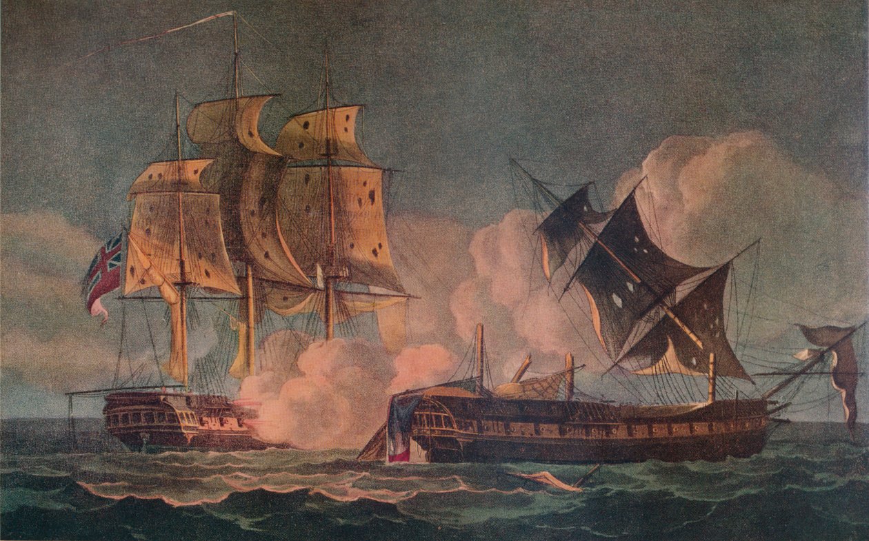 Capture of the Forte, c1800 tekijältä Thomas Whitcombe