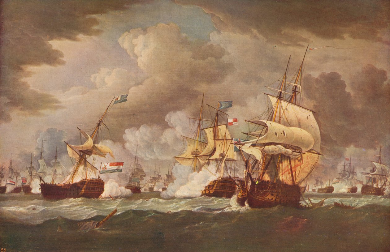 Camperdownin taistelu, c1800 tekijältä Thomas Whitcombe