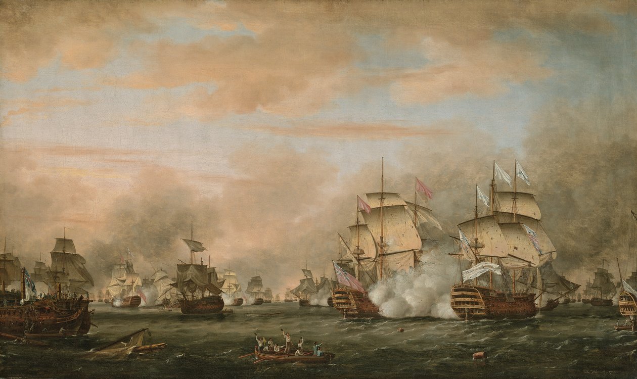 Saintesin taistelu, 9.-12. huhtikuuta 1782 tekijältä Thomas Whitcombe