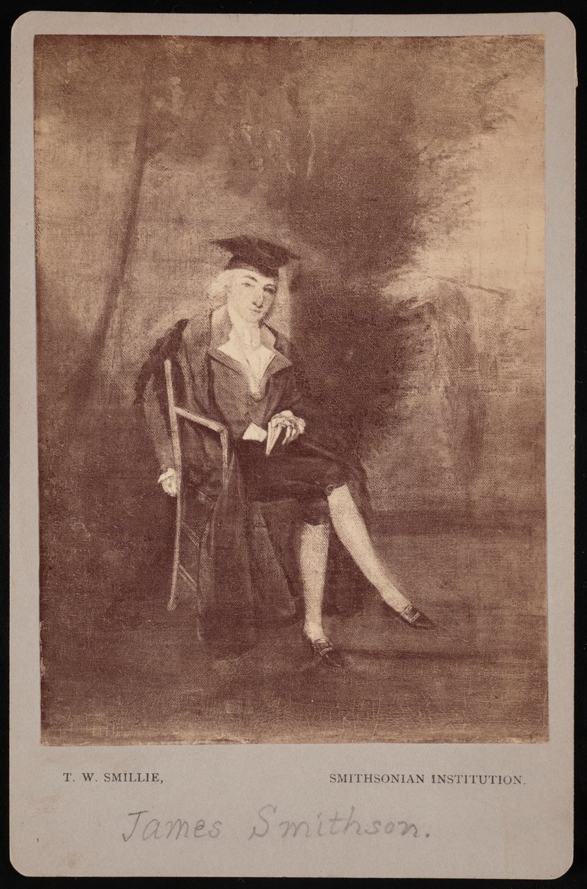 Muotokuva James Smithsonista 1765-1829, 1786 valokuvattu 1870-luvulla. tekijältä Thomas William Smillie