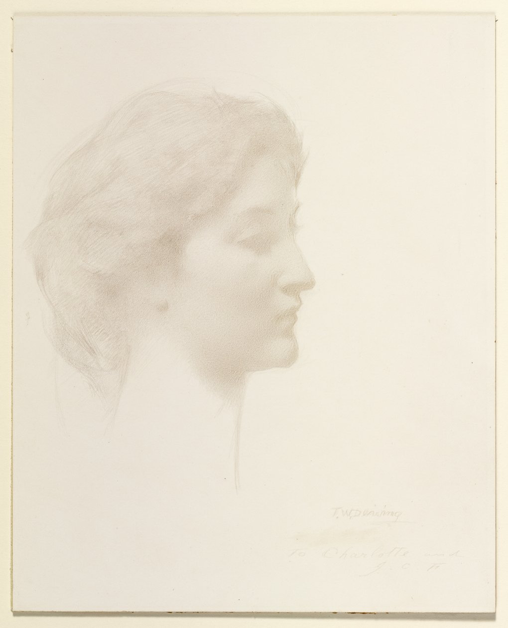 Tytön pää tekijältä Thomas Wilmer Dewing