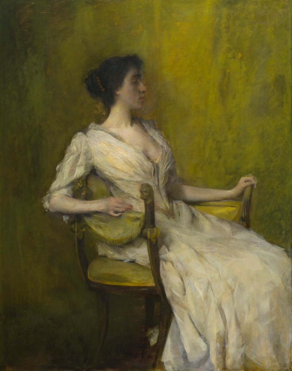 Nainen valkoisessa tekijältä Thomas Wilmer Dewing