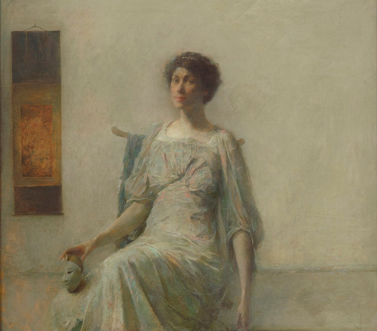 Naamioinen nainen, 1911 tekijältä Thomas Wilmer Dewing