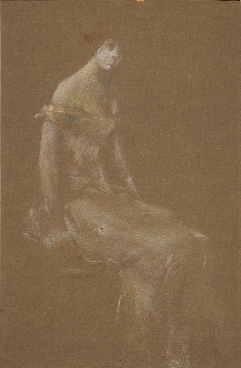 Vaaleanpunaisen naisen muotokuva #3 tekijältä Thomas Wilmer Dewing