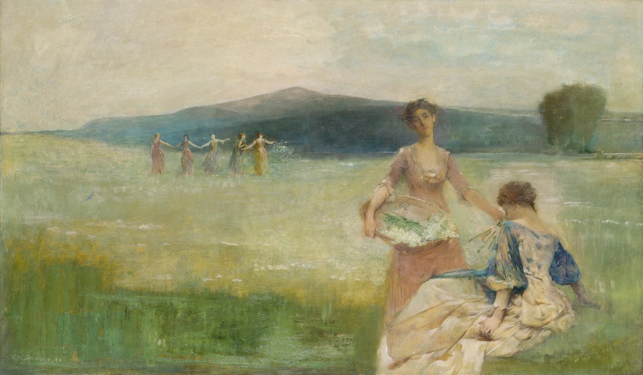 Kevät tekijältä Thomas Wilmer Dewing
