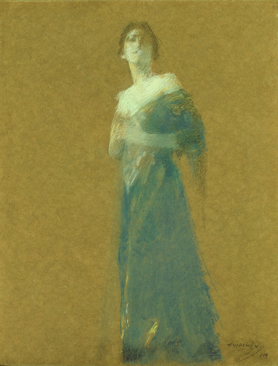 Nainen sinisessä tekijältä Thomas Wilmer Dewing