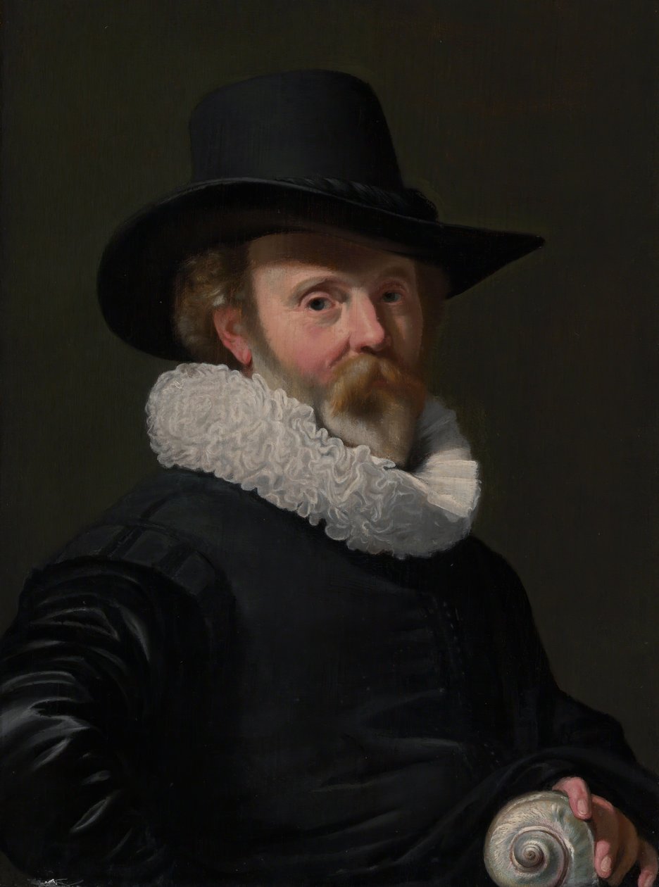 Muotokuva miehestä kuoren kanssa, n. 1625-26. tekijältä Thomas de Keyser