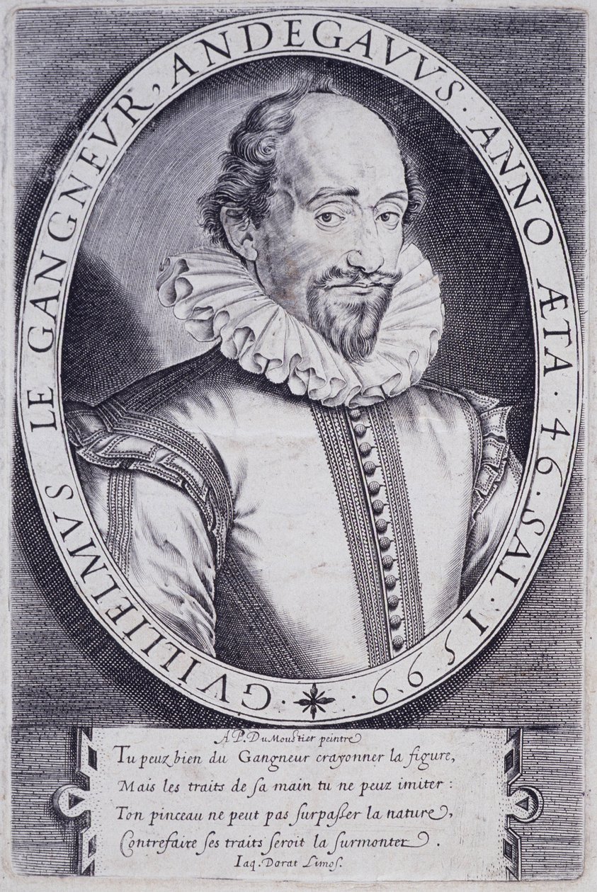 Guillaume Le Gangneurin (1553-1624), Ranskan kuninkaan kamarin sihteerin muotokuva tekijältä Thomas de Leu