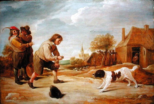 A Game of Catch (öljy paneelille) tekijältä Thomas van Apshoven