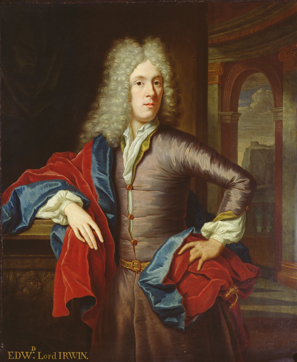 Edwardin muotokuva, 4. varakreivi Irwin (1686-1714) (öljy kankaalle) tekijältä Thomas van der Wilt