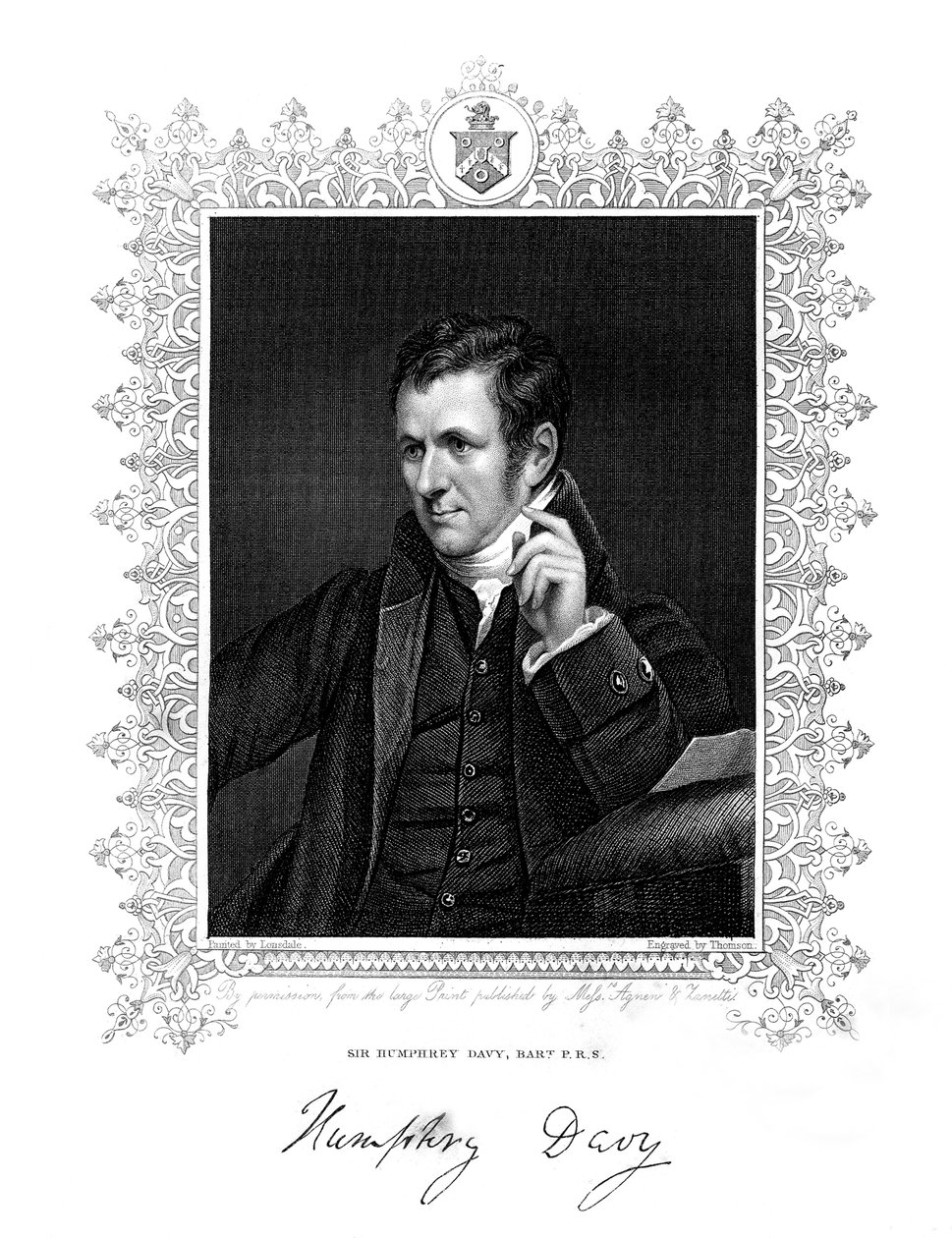 Sir Humphry Davy, Cornish kemisti ja fyysikko, 1800-luku. tekijältä Thomson