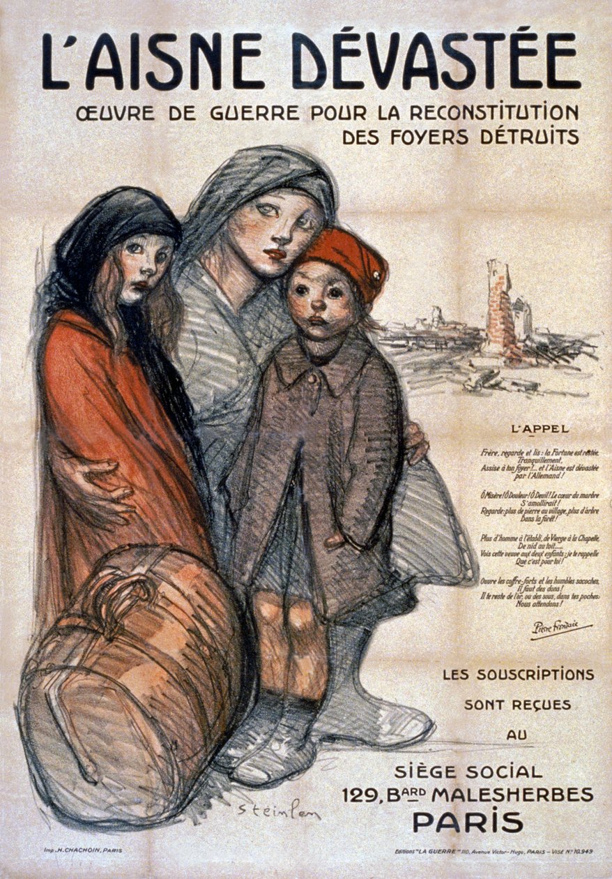 Tuhoutunut Aisne, 1919 tekijältä Théophile Alexandre Steinlen