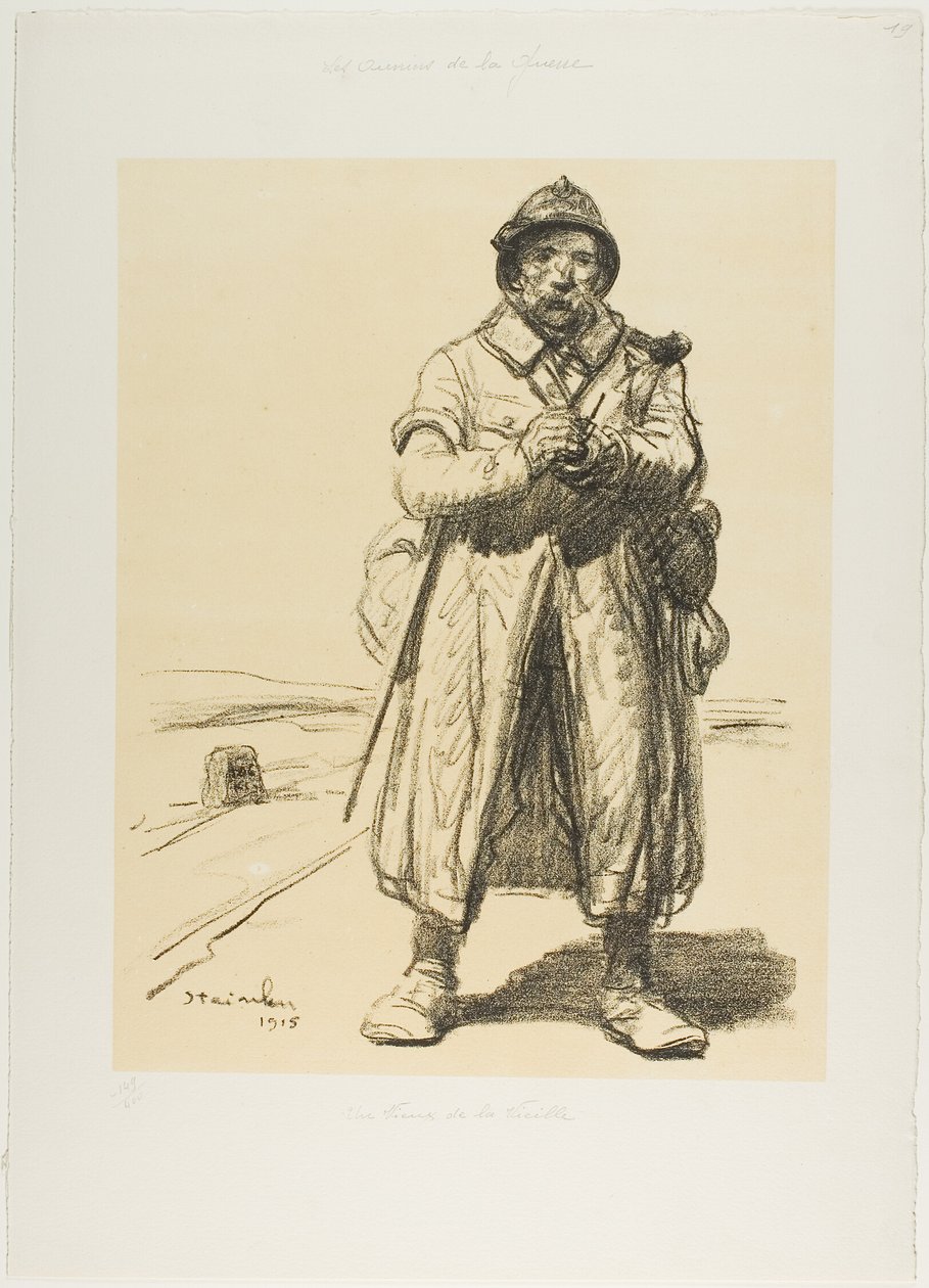 Vanhan kaartin veteraani tekijältä Théophile Alexandre Pierre Steinlen
