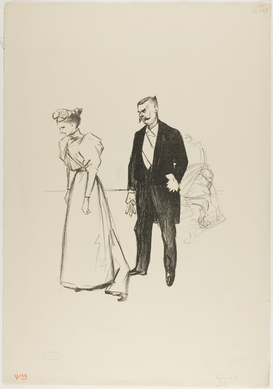 Vihdoinkin yksin! tekijältä Théophile Alexandre Pierre Steinlen