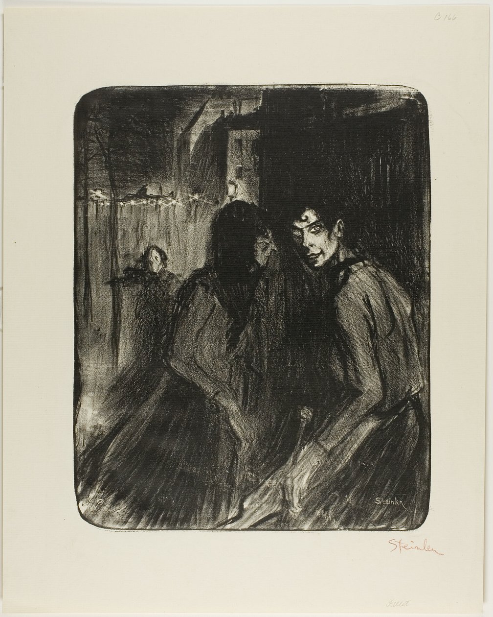 Riitelevät prostituoidut tekijältä Théophile Alexandre Pierre Steinlen