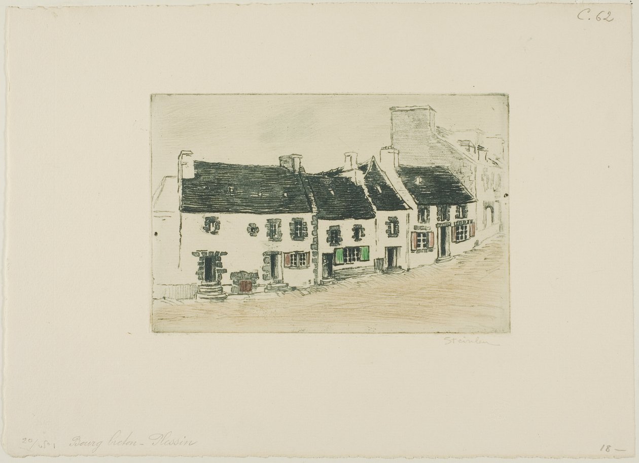 Bretagnen markkinakaupunki, Plestin tekijältä Théophile Alexandre Pierre Steinlen