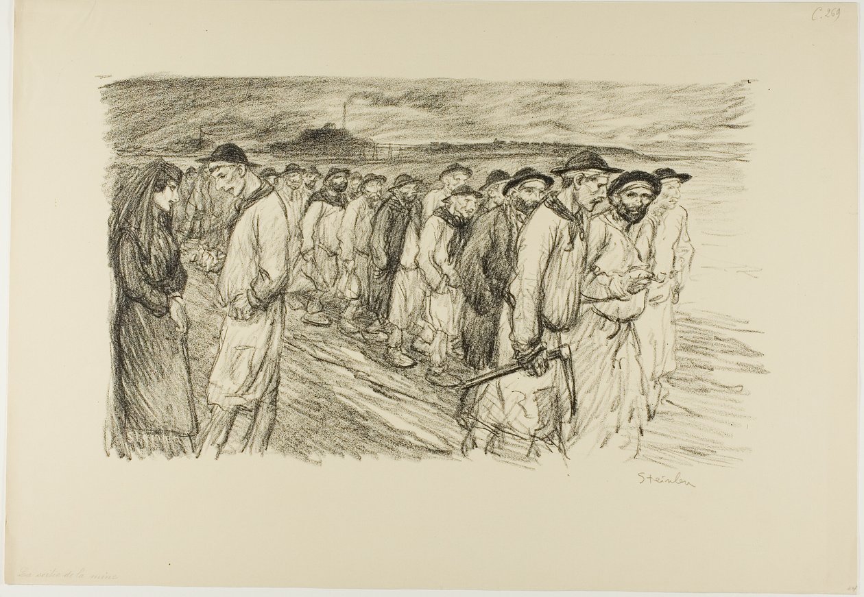 Tulossa ulos kaivoksesta tekijältä Théophile Alexandre Pierre Steinlen