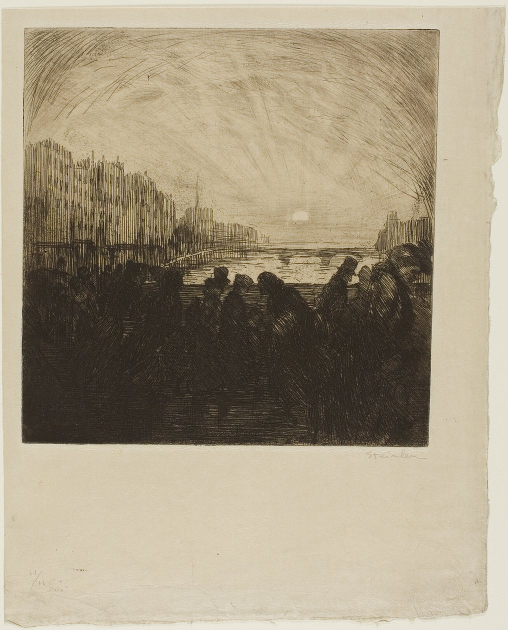 Laskevan auringon vaikutus tekijältä Théophile Alexandre Pierre Steinlen
