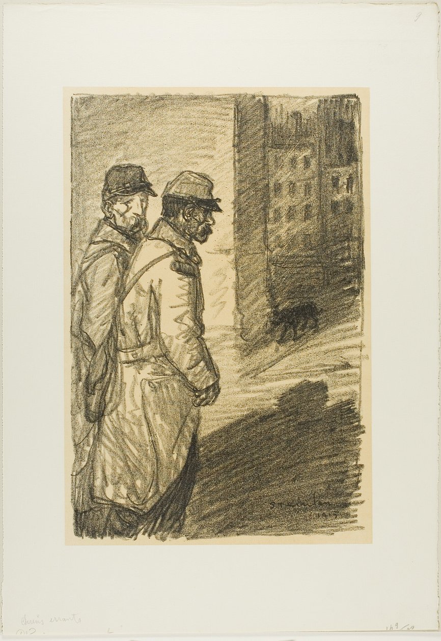 Harhailevat koirat tekijältä Théophile Alexandre Pierre Steinlen