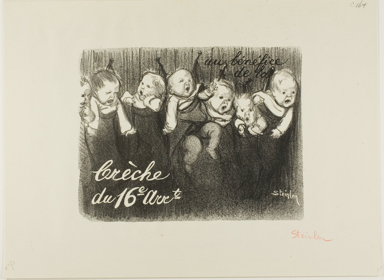 16. arrondissementin lastentarhan hyväksi. tekijältä Théophile Alexandre Pierre Steinlen