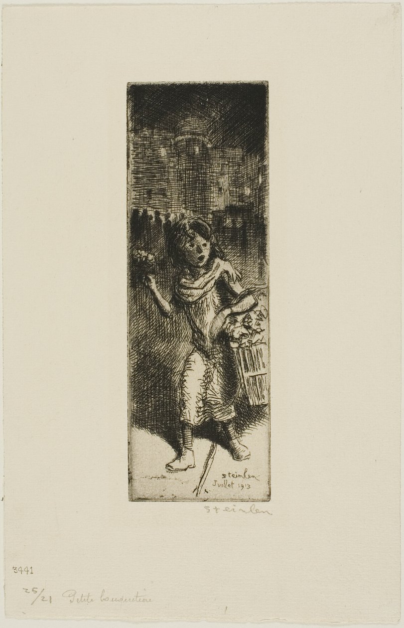 Pieni kukka tyttö tekijältä Théophile Alexandre Pierre Steinlen