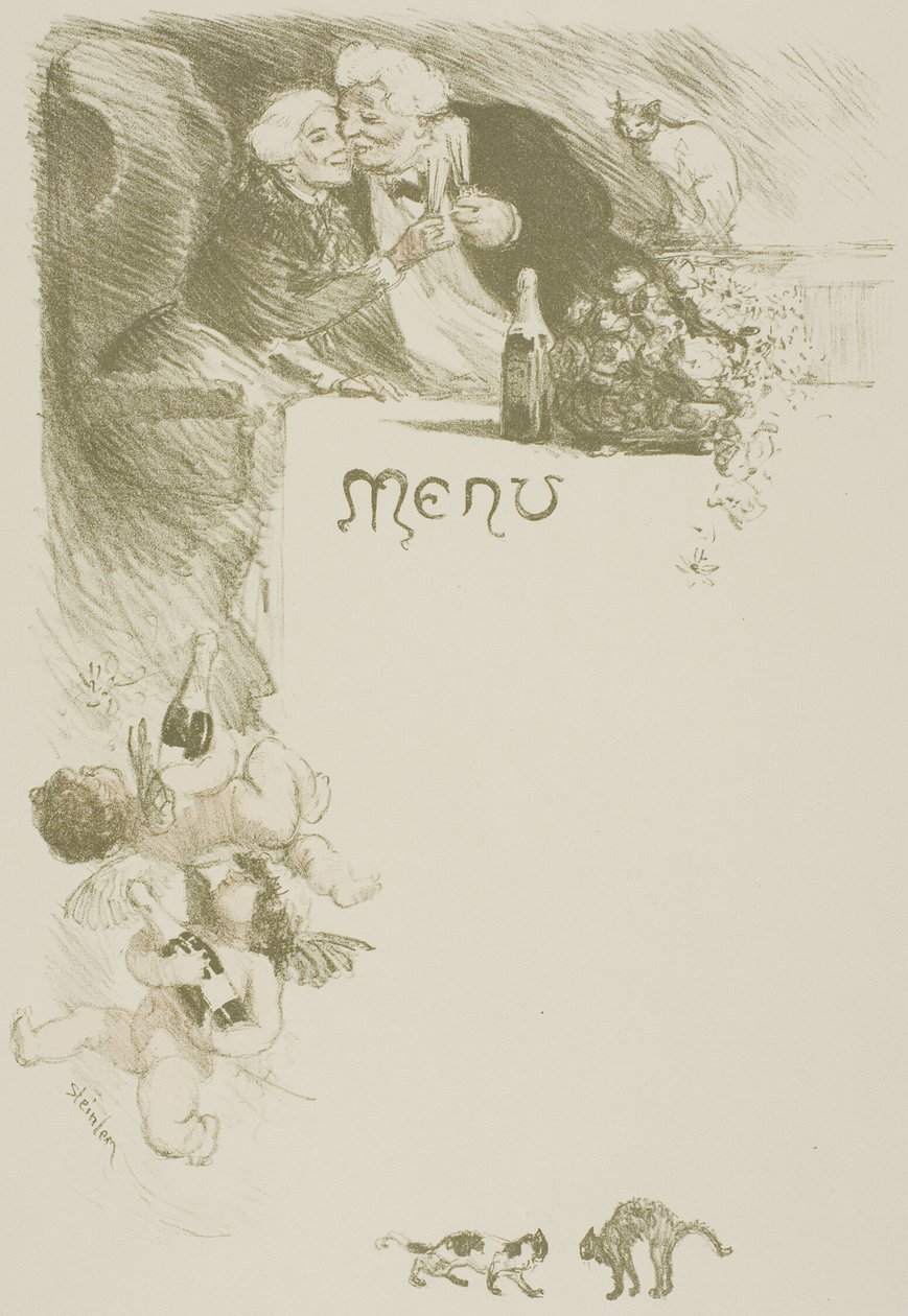 Menu Henriot tekijältä Théophile Alexandre Pierre Steinlen
