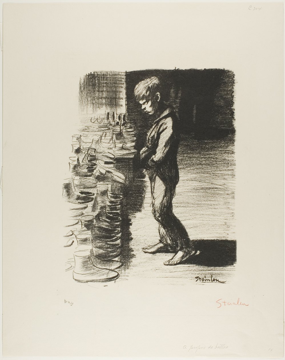 Aiheena saappaat tekijältä Théophile Alexandre Pierre Steinlen