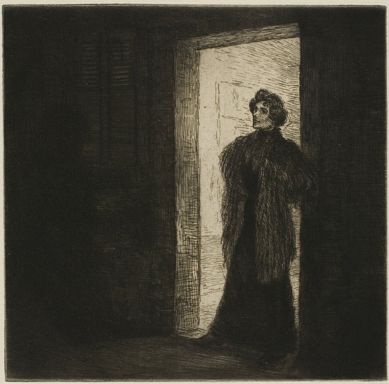 Kynnyksellä tekijältä Théophile Alexandre Pierre Steinlen