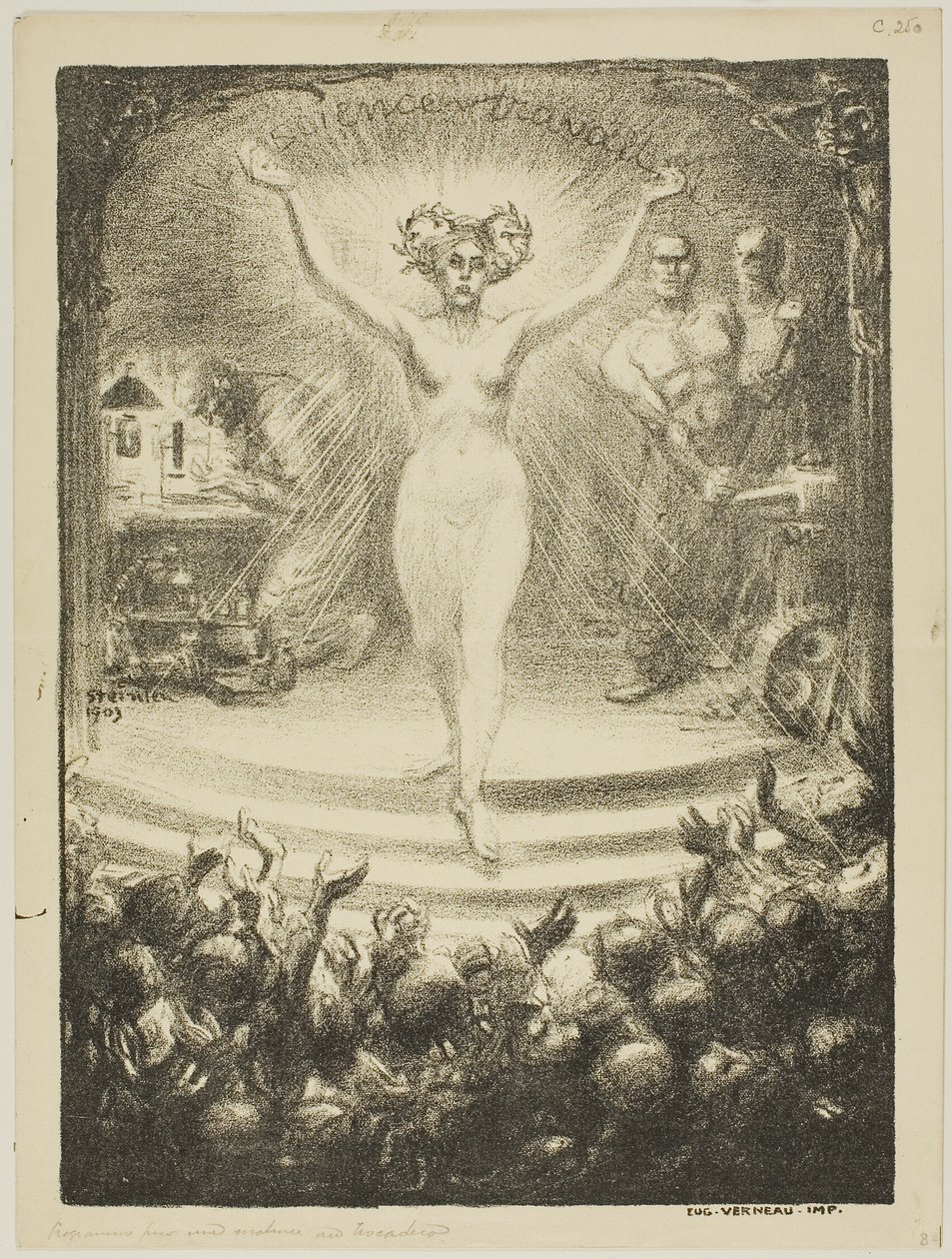 Trocadérossa järjestettävän matinean ohjelma tekijältä Théophile Alexandre Pierre Steinlen