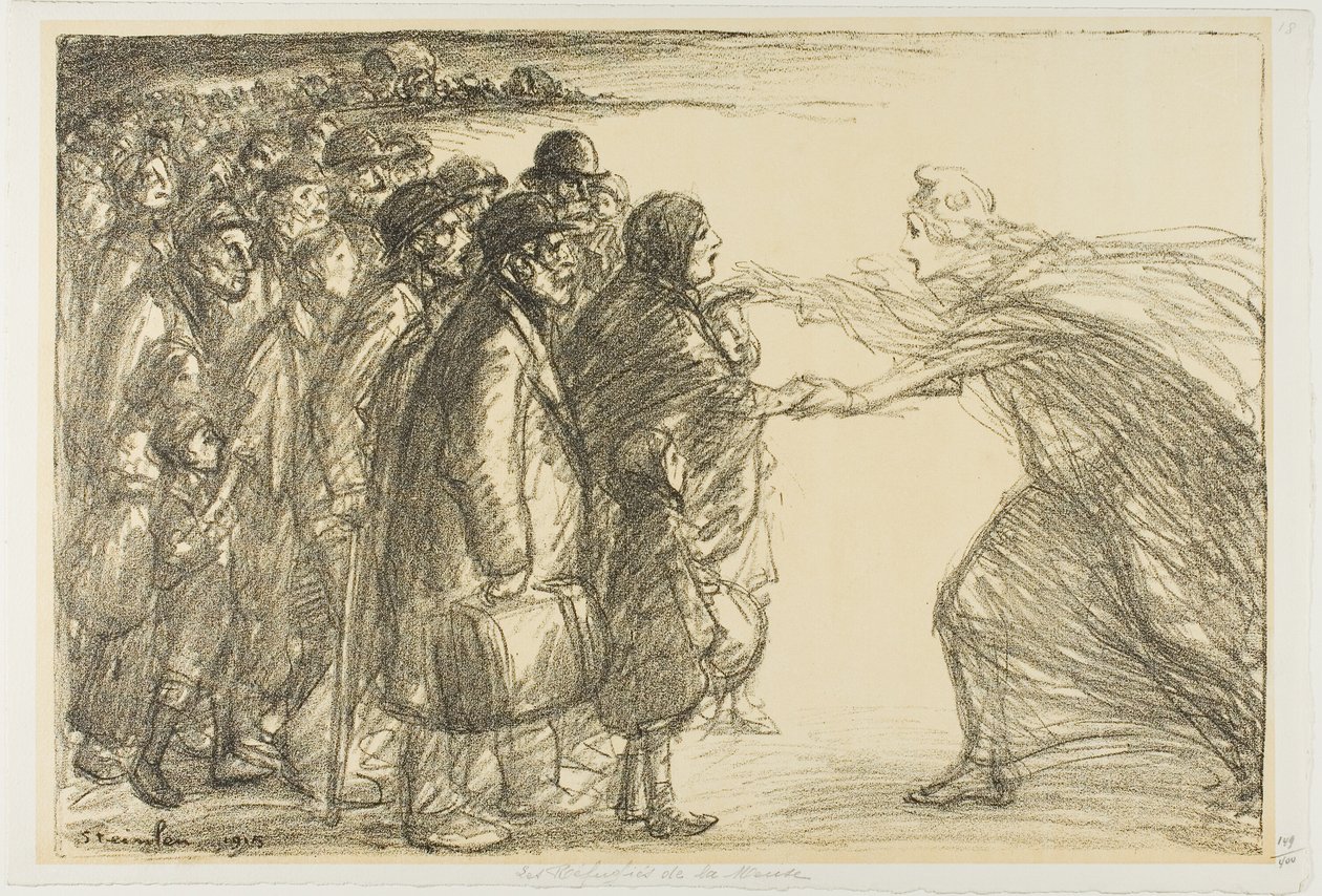 Pakolaiset Maasista tekijältä Théophile Alexandre Pierre Steinlen