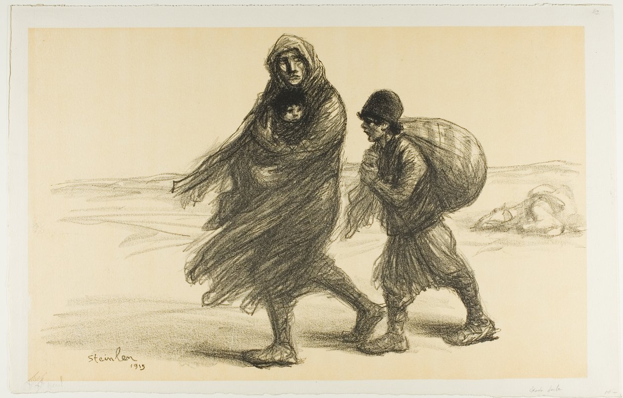 Serbian Exodus, levy 21, Actualités-julkaisusta tekijältä Théophile Alexandre Pierre Steinlen