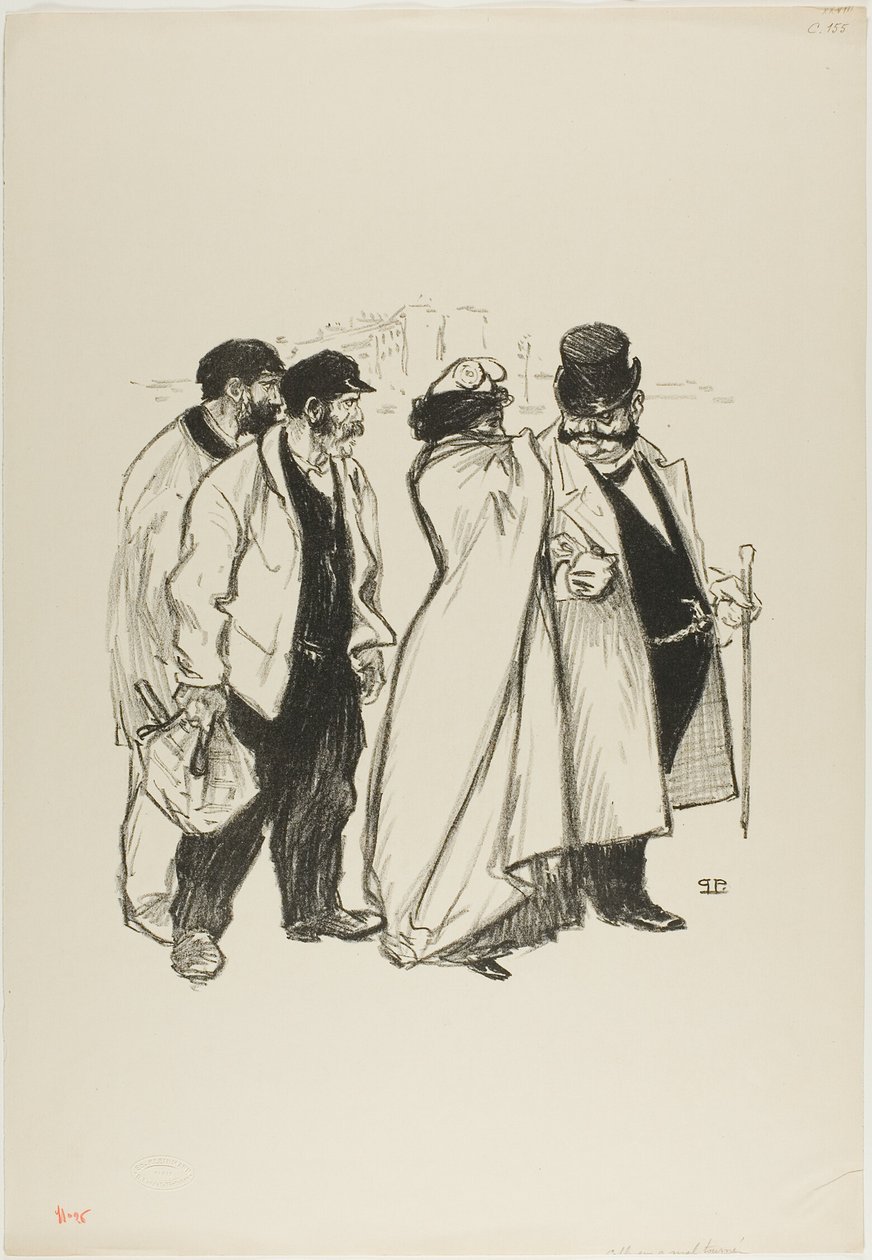 Hänestä tuli huono! tekijältä Théophile Alexandre Pierre Steinlen