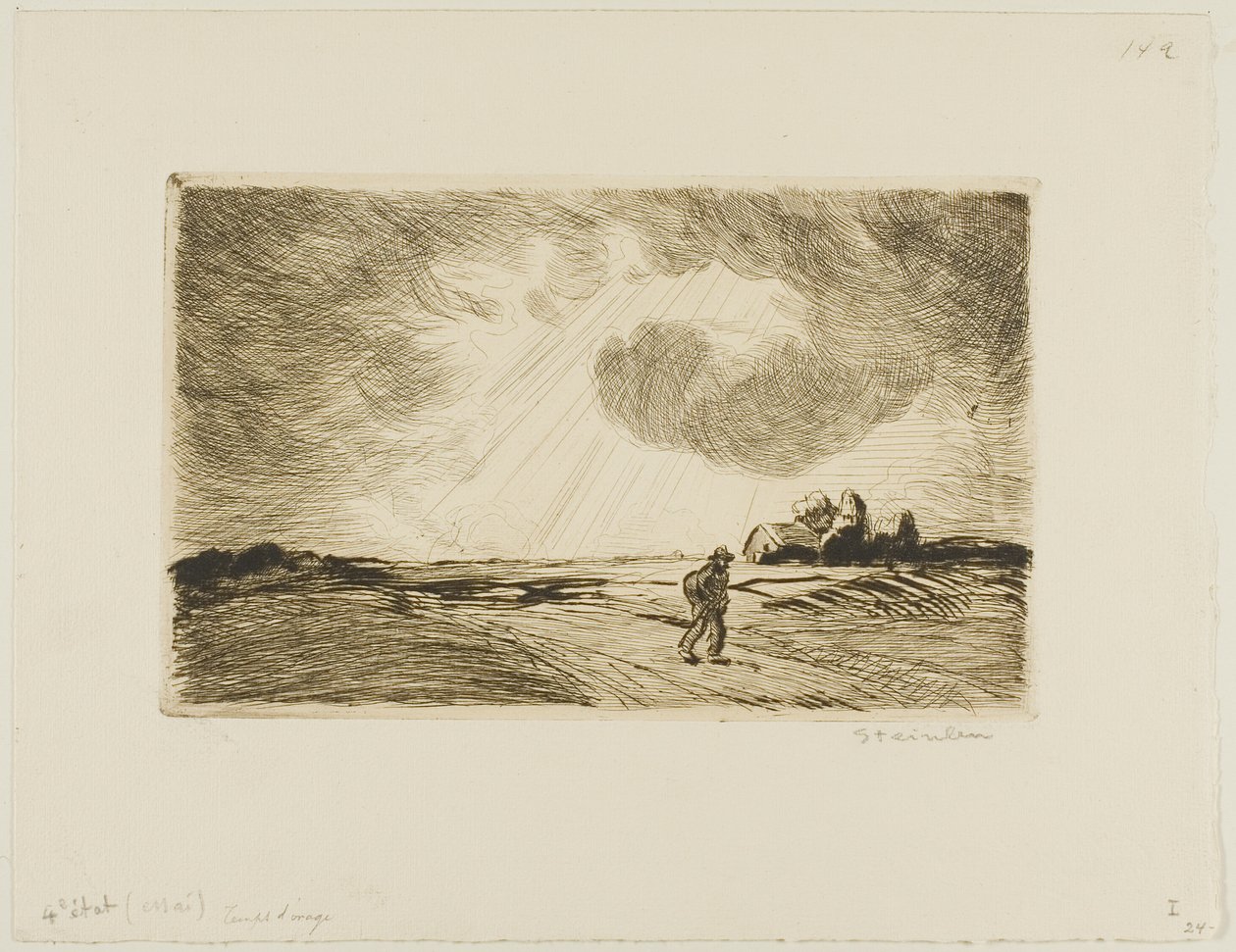 Myrskyinen sää tekijältä Théophile Alexandre Pierre Steinlen