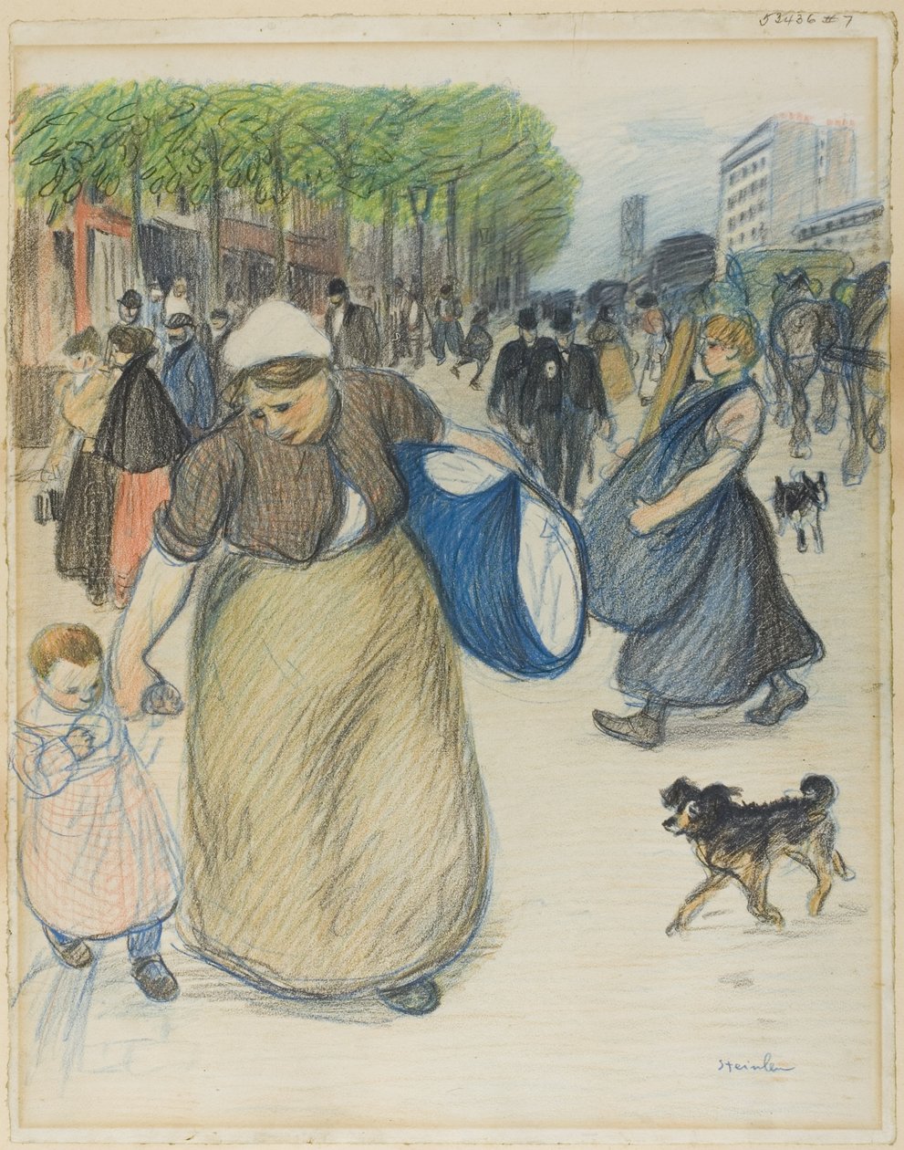 Katunäkymä tekijältä Théophile Alexandre Pierre Steinlen