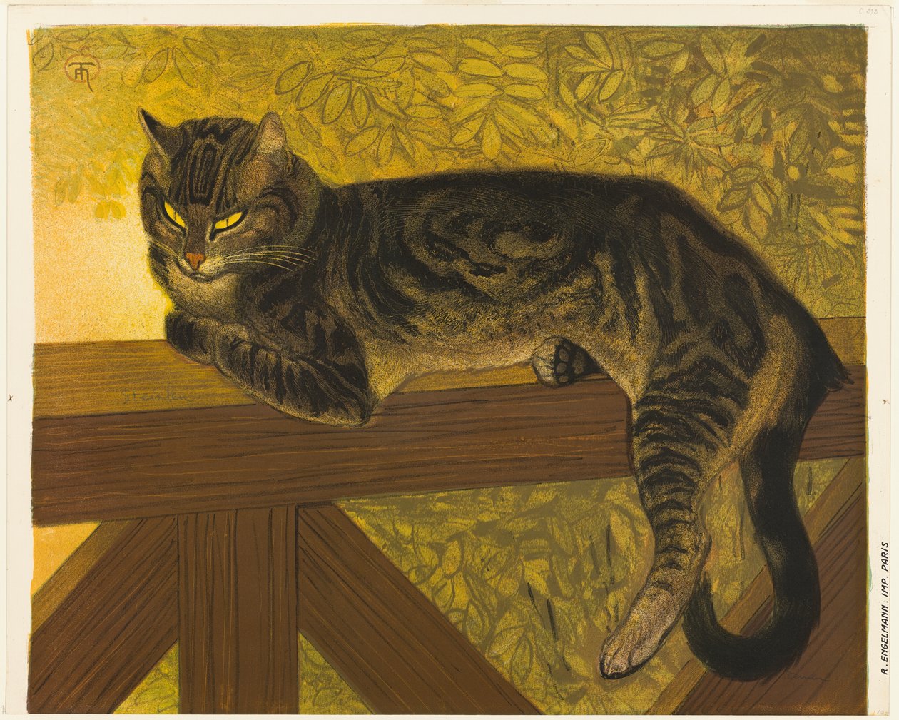 Kesä: Cat on a Balustrade tekijältä Théophile Alexandre Pierre Steinlen