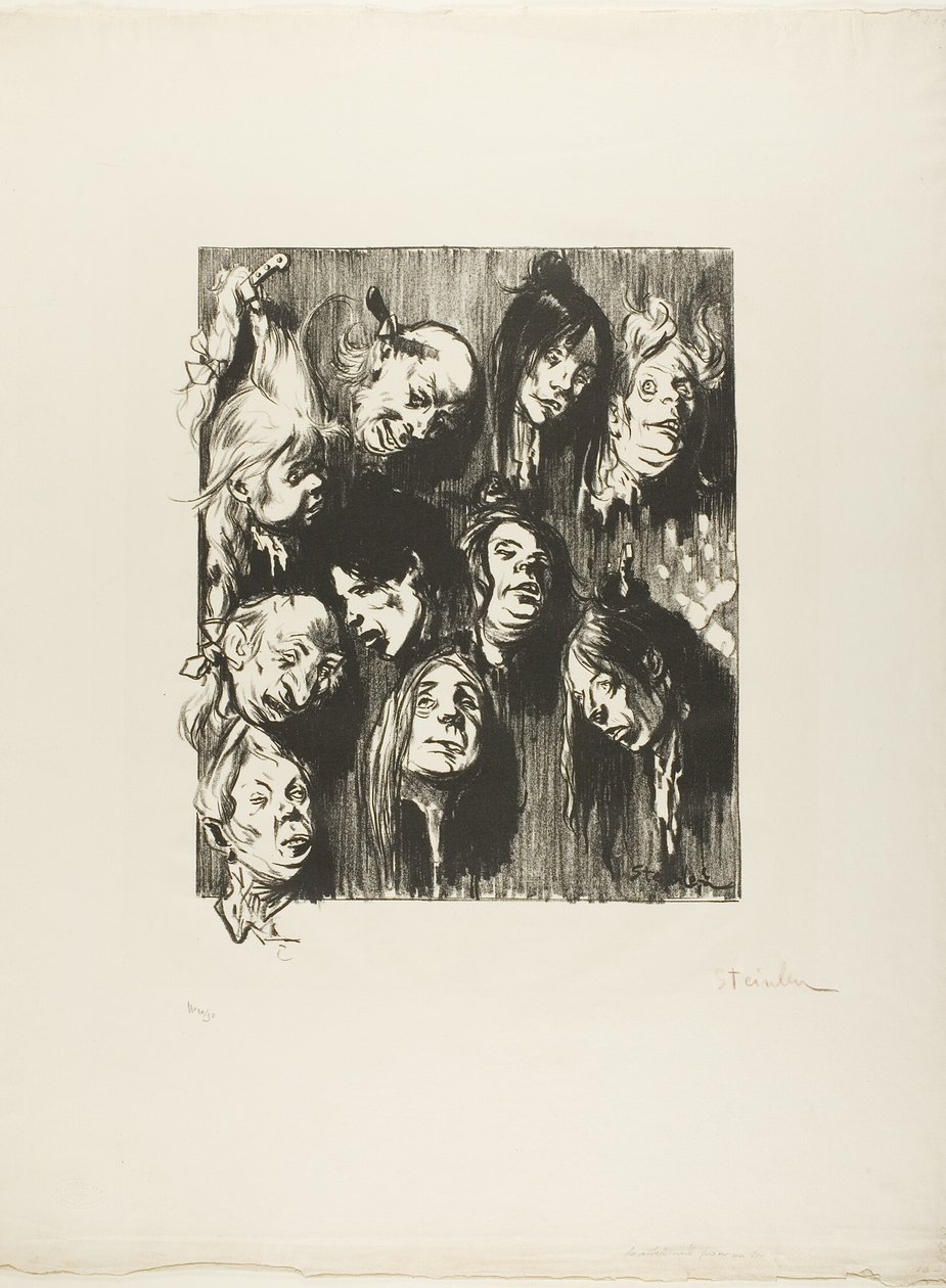 Kymmenen salamurhaa pennillä tekijältä Théophile Alexandre Pierre Steinlen