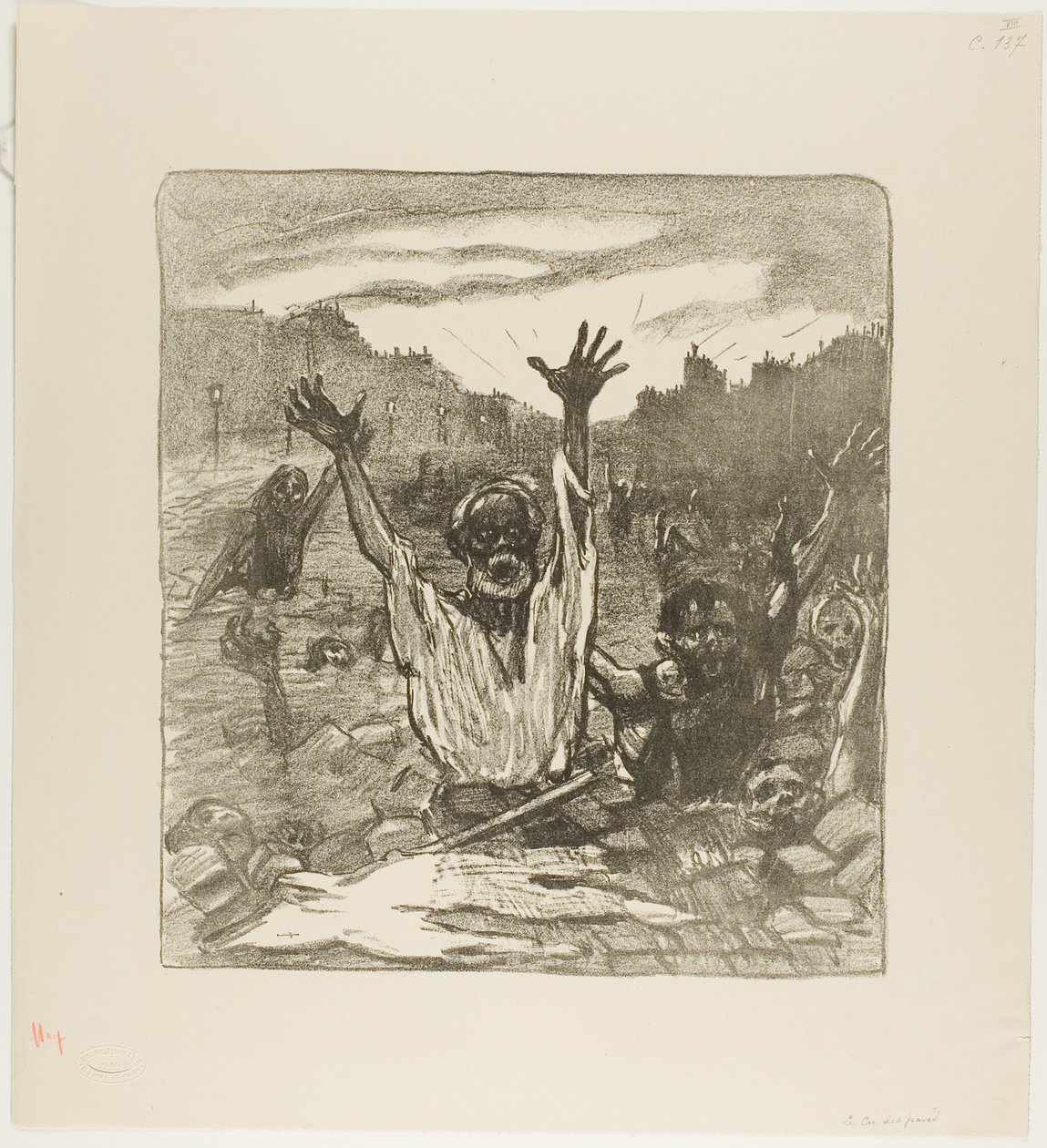 Katujen huuto! tekijältä Théophile Alexandre Pierre Steinlen