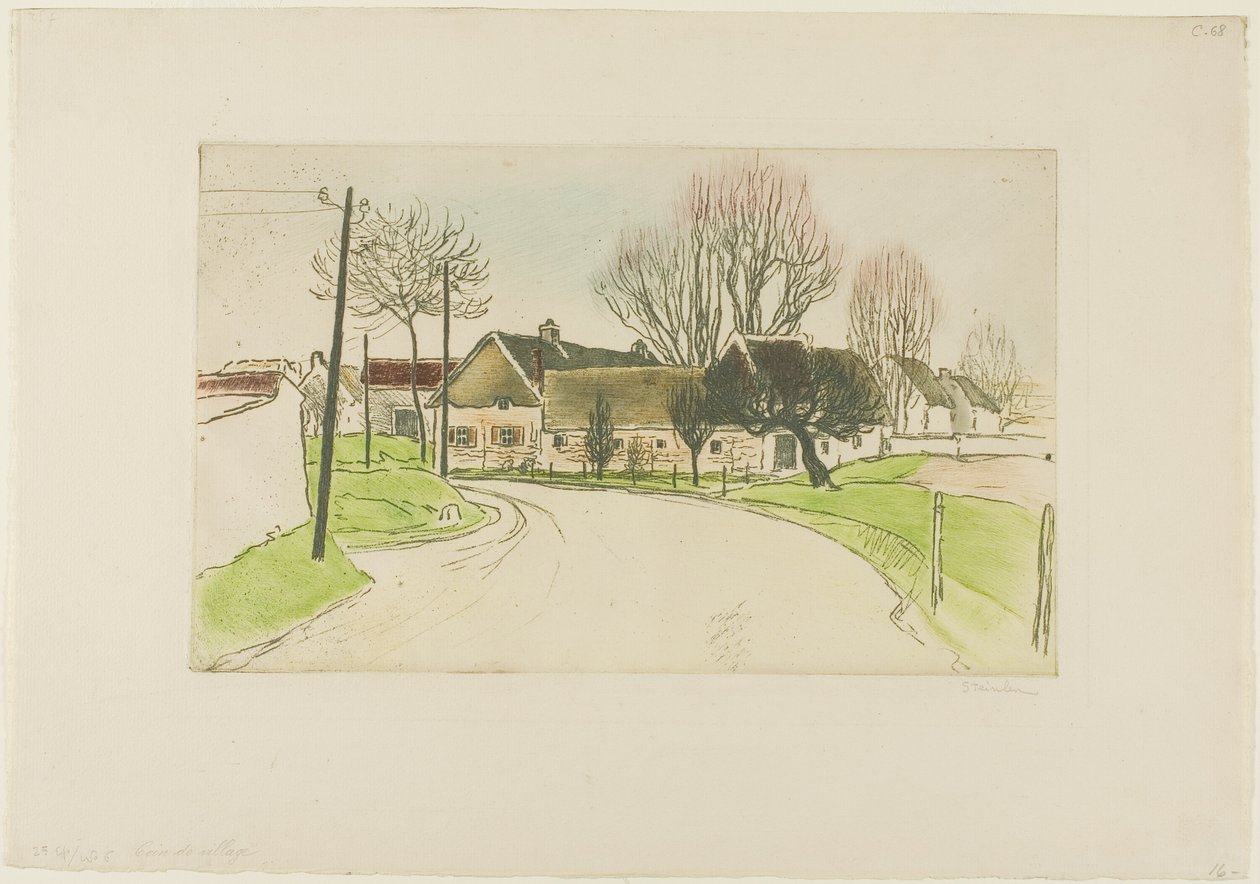Talo kylän laidalla tekijältä Théophile Alexandre Pierre Steinlen