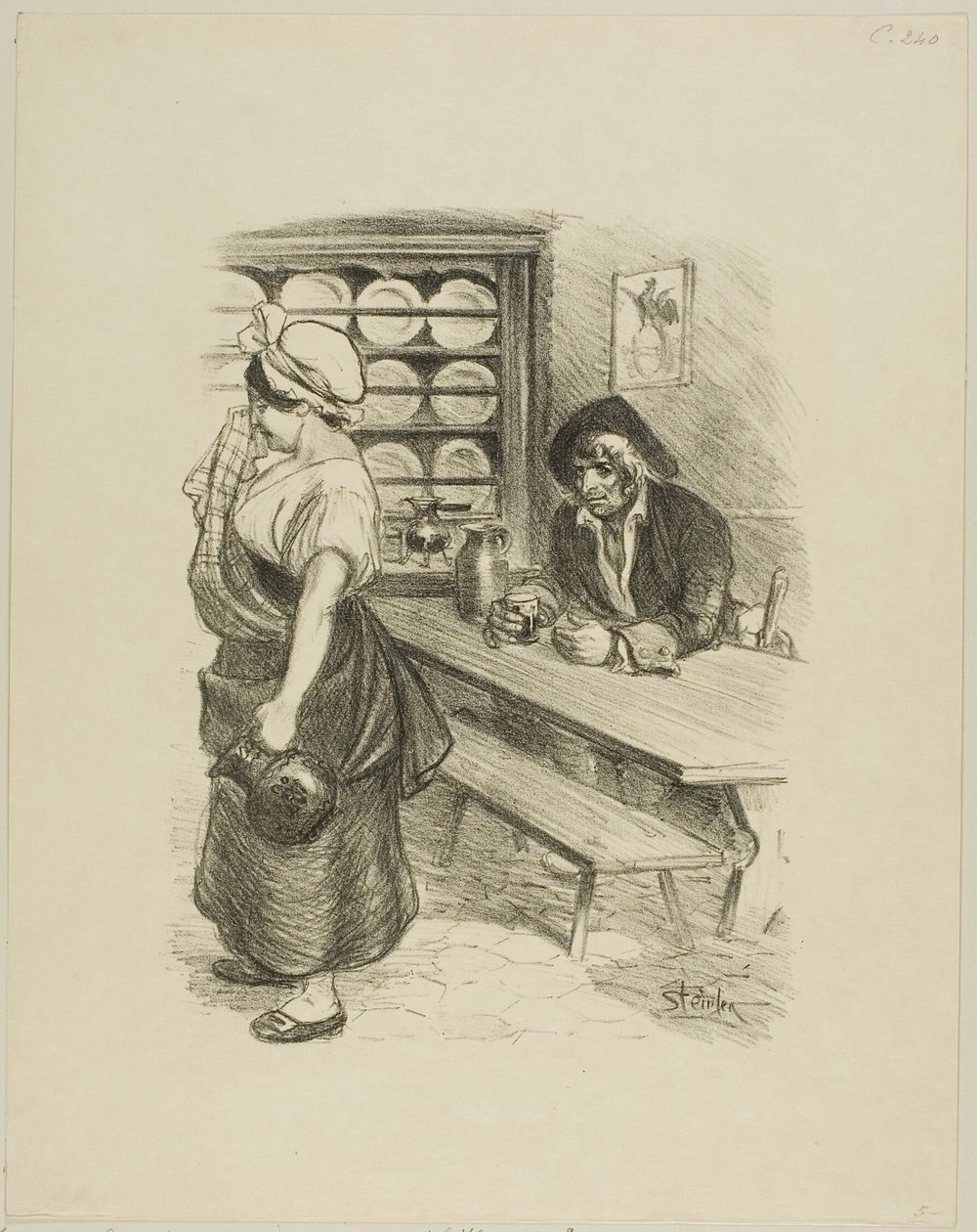 Merimiehen paluu tekijältä Théophile Alexandre Pierre Steinlen