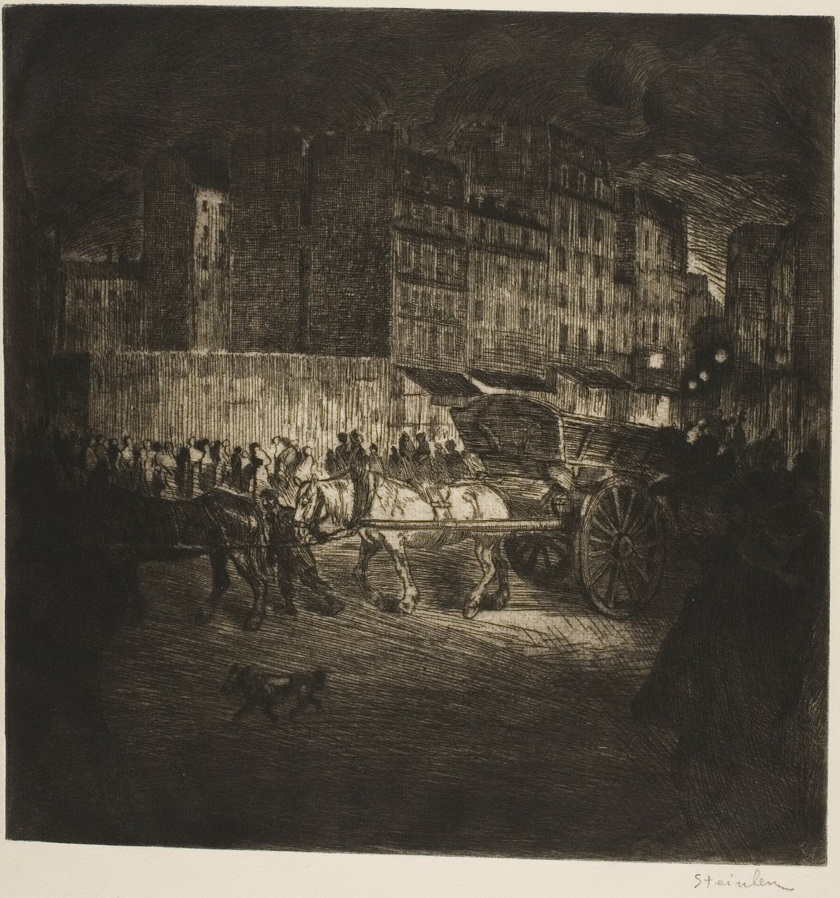 Roskakärry tekijältä Théophile Alexandre Pierre Steinlen