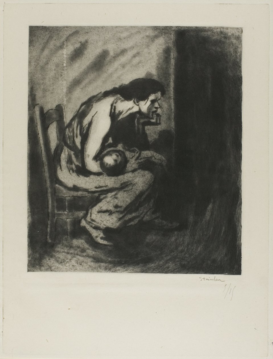 Sairas lapsi tekijältä Théophile Alexandre Pierre Steinlen