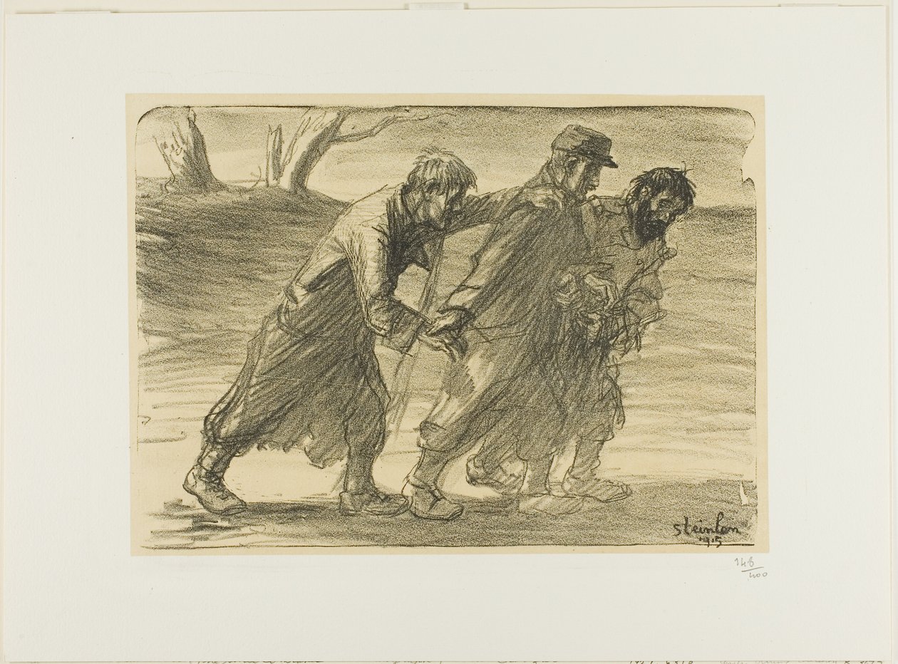 Kolme toveria, levy viisi Actualités-julkaisusta. tekijältä Théophile Alexandre Pierre Steinlen
