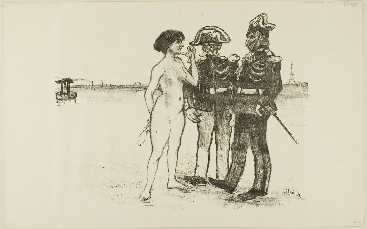 Totuus ja kaksi sotilasta tekijältä Théophile Alexandre Pierre Steinlen