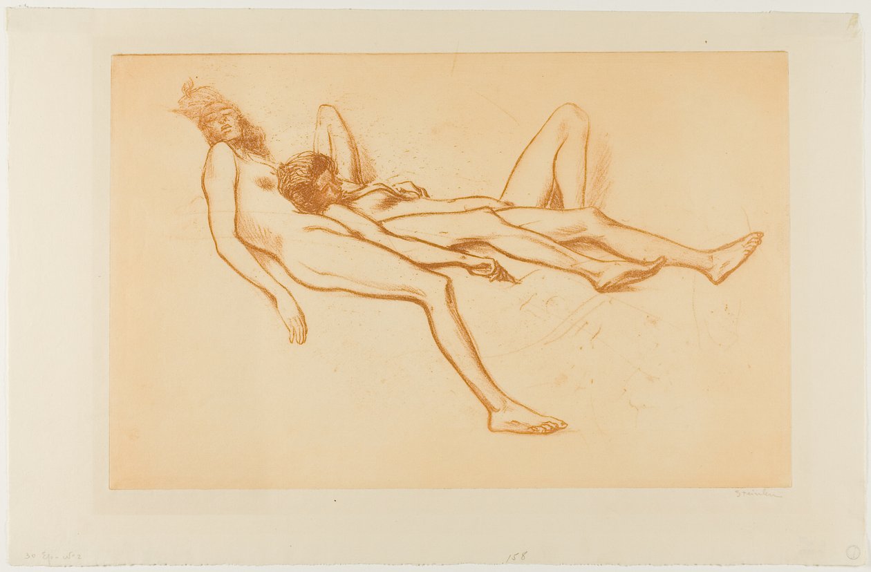 Kaksi alastonmallia tekijältä Théophile Alexandre Pierre Steinlen