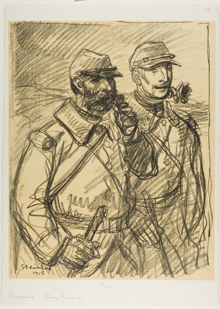 Kaksi sotilasta tekijältä Théophile Alexandre Pierre Steinlen